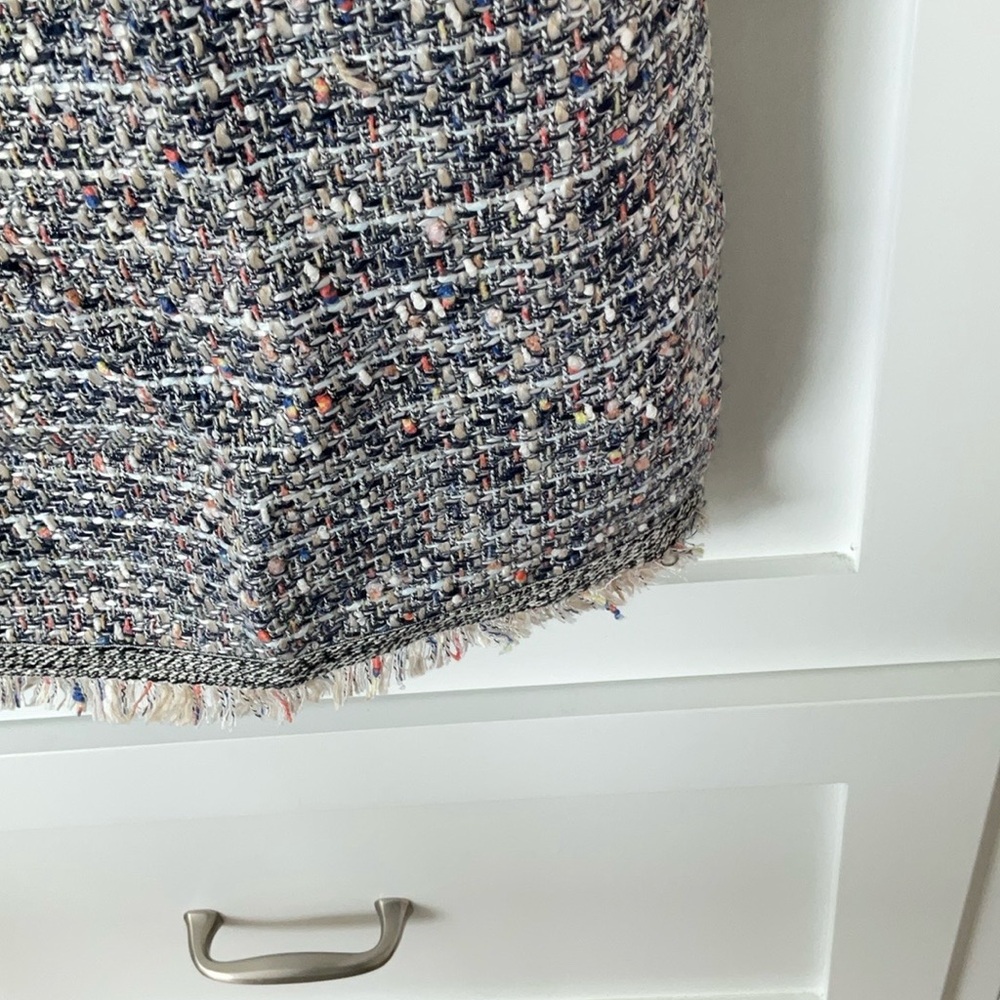 J. Crew 3/4 Sleeve Tweed Dress - Blue and White - Picture 11 of 14